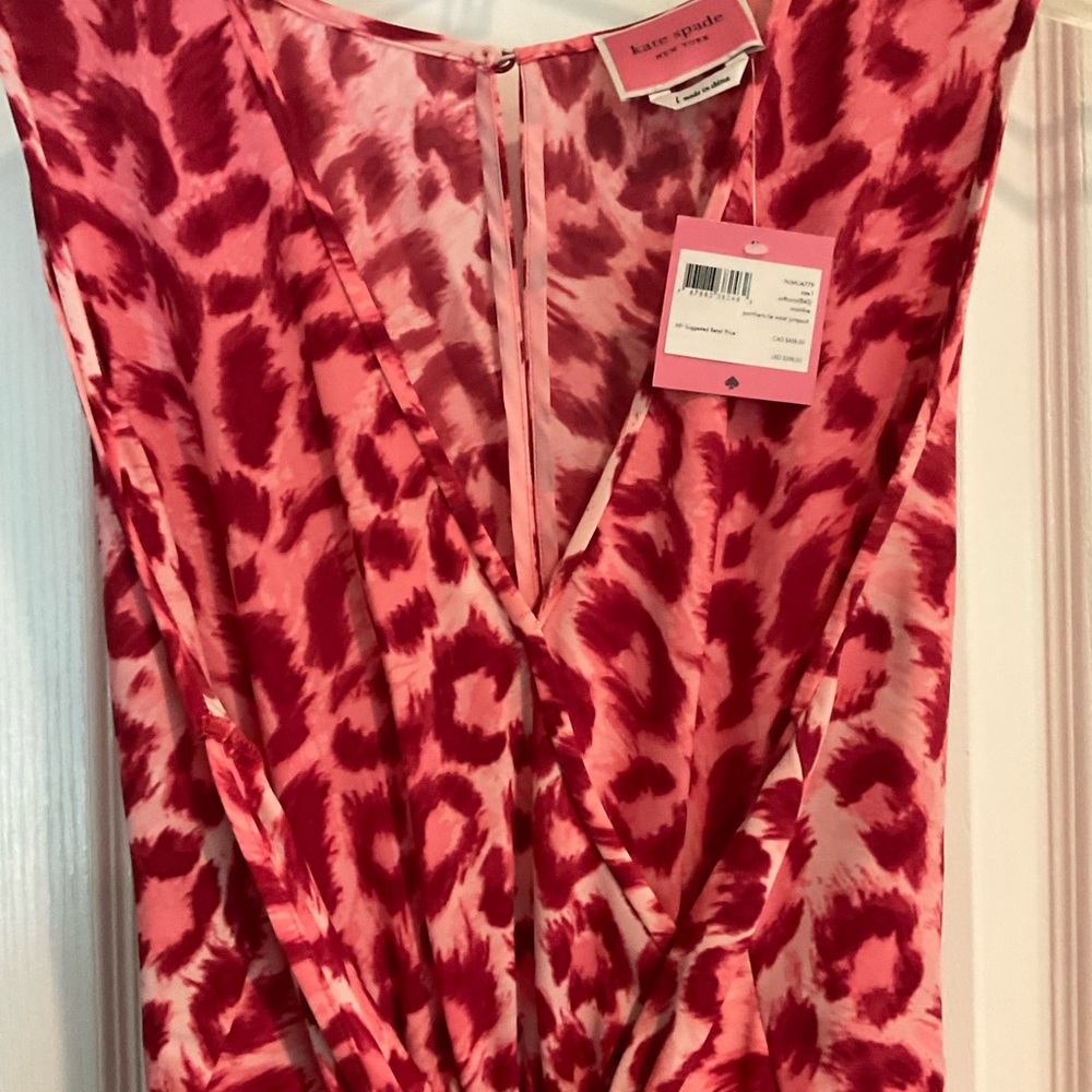 kate spade panthers tie waist jumpsuit. NWT. Large - Picture 9 of 11